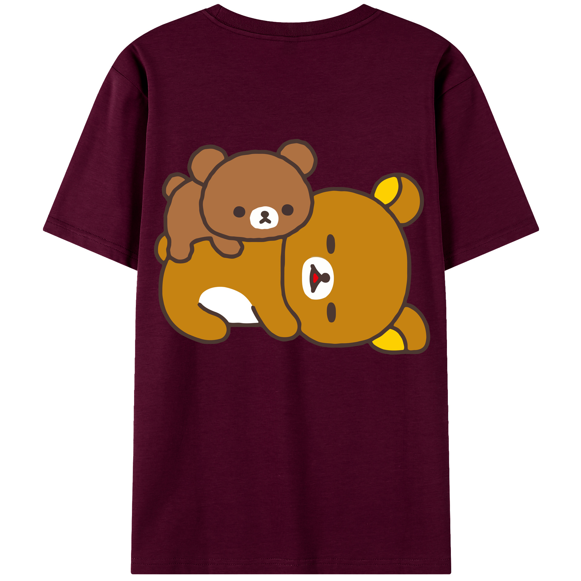 （画像用） リラックマ リラックマ キイロイトリ Rilakkuma Korilakkuma Kiiroitori レディース半袖Tシャツ(バックプリント)